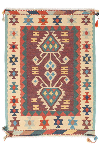Nowoczesny kilim Dywan 121x181cm - Dywan wełniany