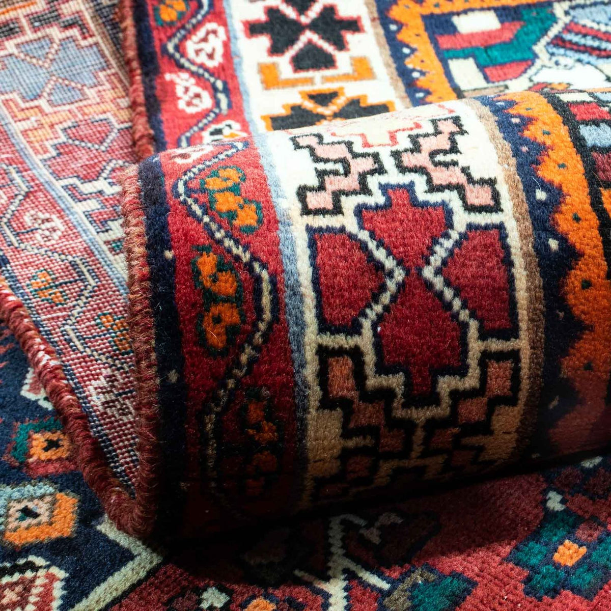 Perski dywan - Nomadyczny - 255 x 163 cm - ciemna czerwień