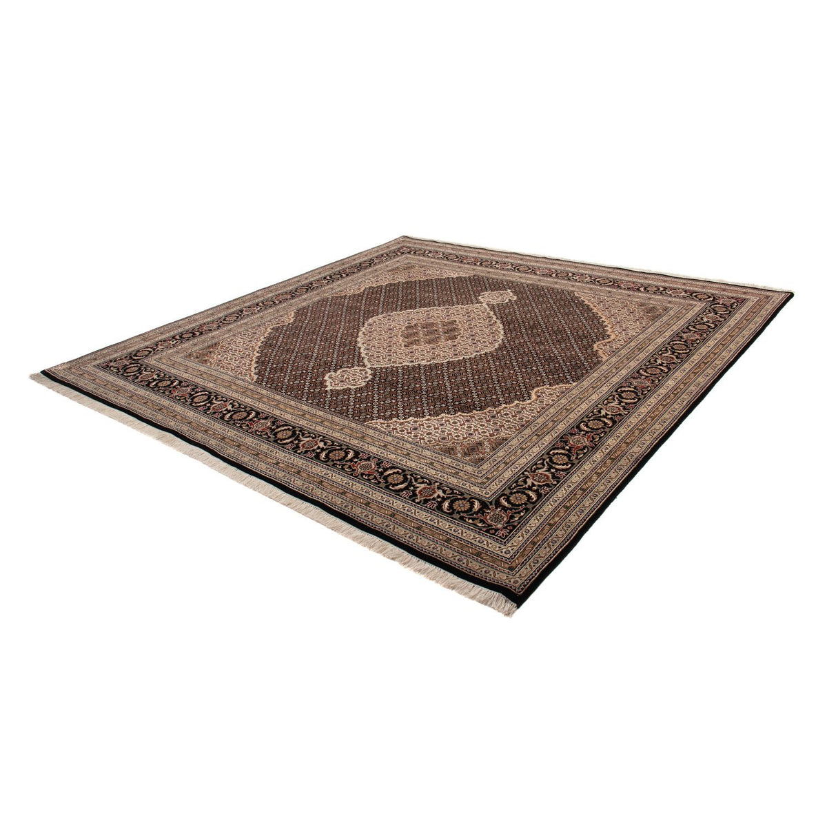 Dywan perski - Tabriz - 252 x 251 cm - ciemnoniebieski