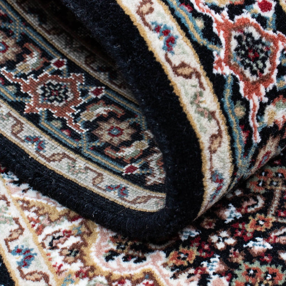 Biegacz Dywan perski - Tabriz - 196 x 73 cm - ciemnoniebieski