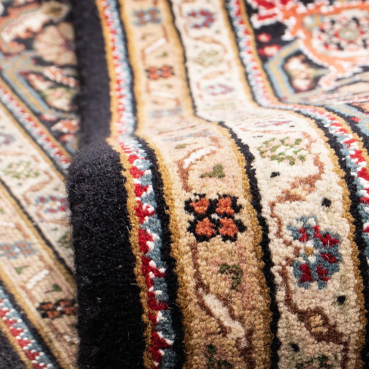 Dywan perski - Tabriz - 238 x 166 cm - ciemnoniebieski