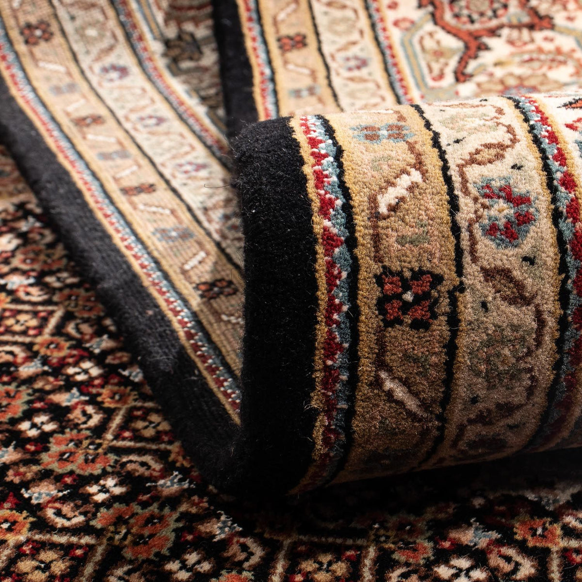 Dywan perski - Tabriz - 242 x 172 cm - ciemnoniebieski