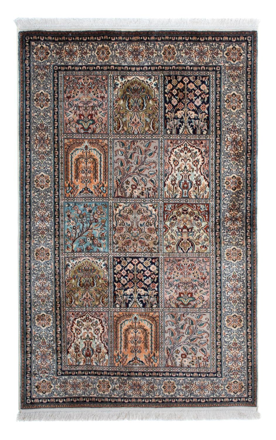 Jedwabny dywan - Kashmir Silk - 152 x 96 cm - wielokolorowy