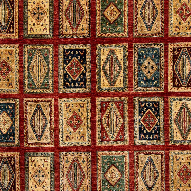 Perski dywan - Nomadyczny - 384 x 302 cm - ciemna czerwień