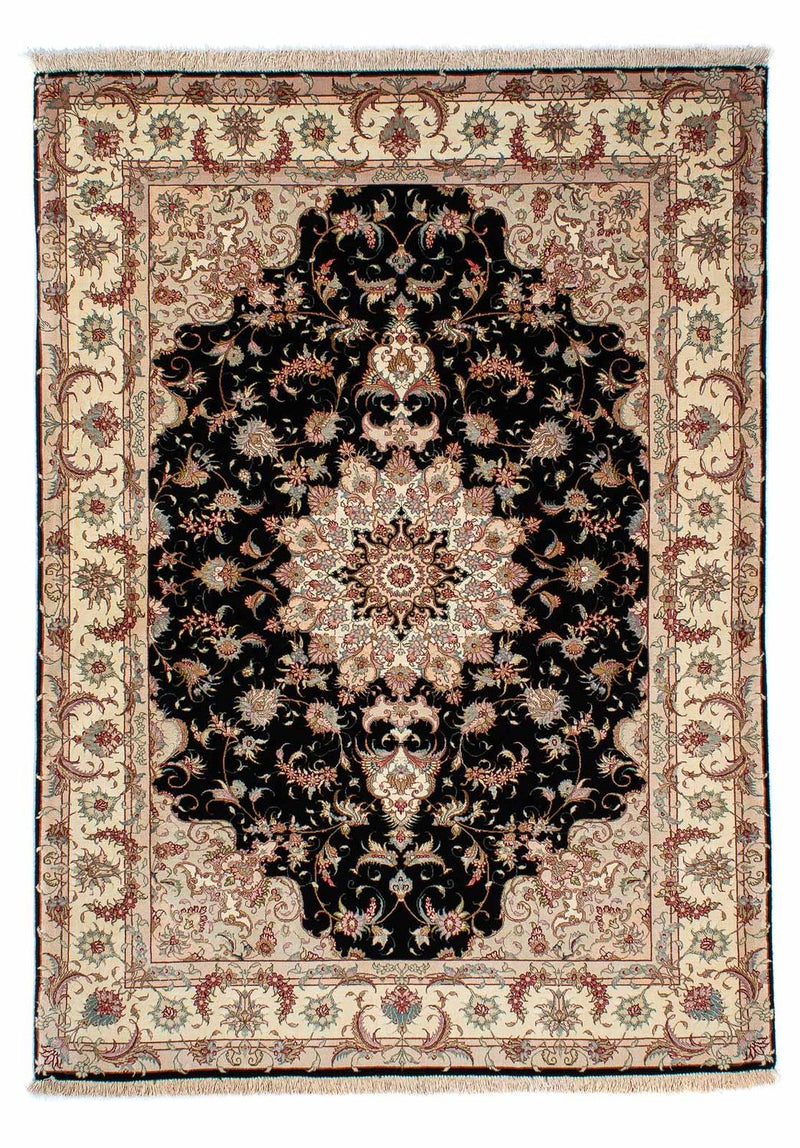 Dywan perski - Tabriz - 213 x 152 cm - ciemnoniebieski