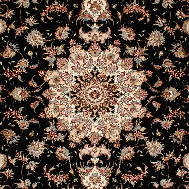 Dywan perski - Tabriz - 213 x 152 cm - ciemnoniebieski