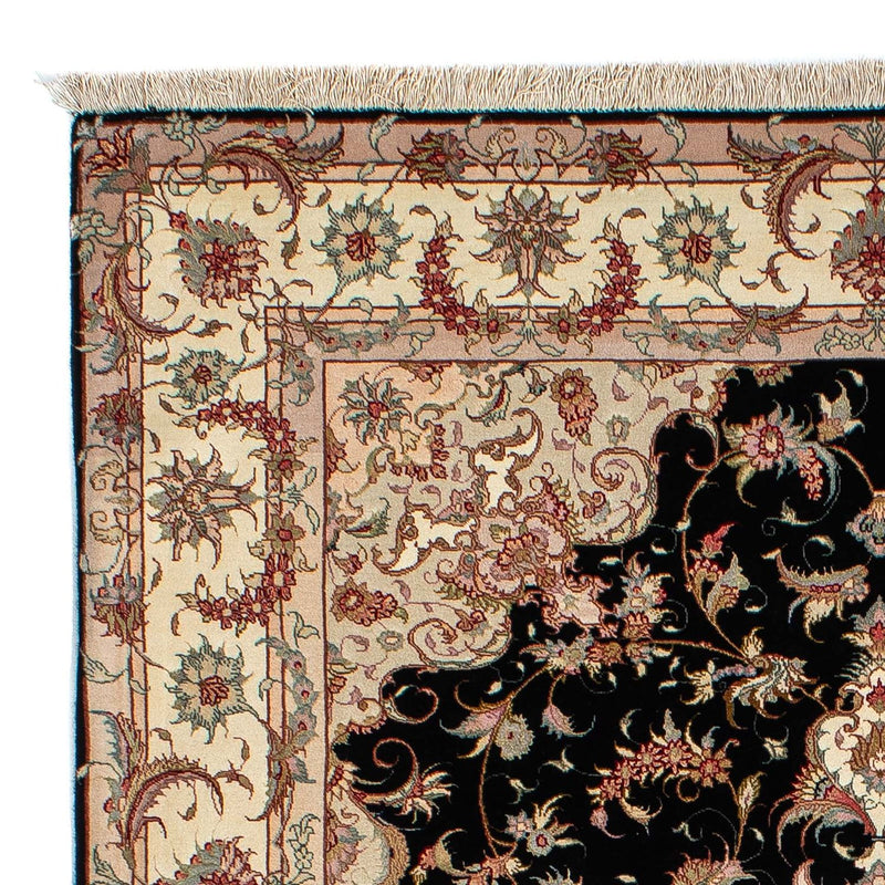 Dywan perski - Tabriz - 213 x 152 cm - ciemnoniebieski