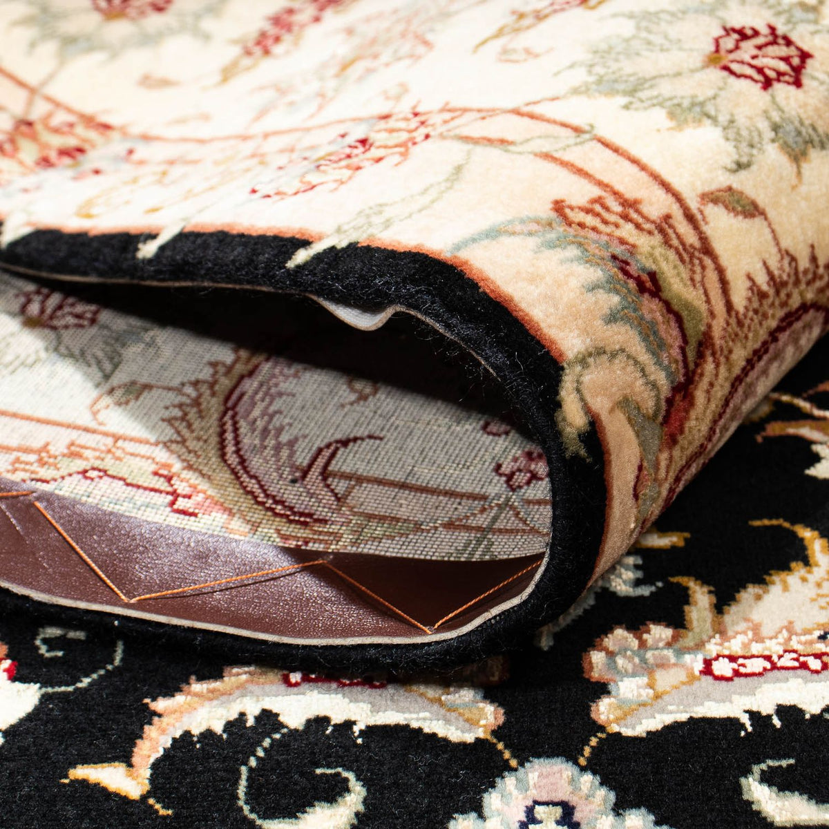 Dywan perski - Tabriz - 213 x 152 cm - ciemnoniebieski