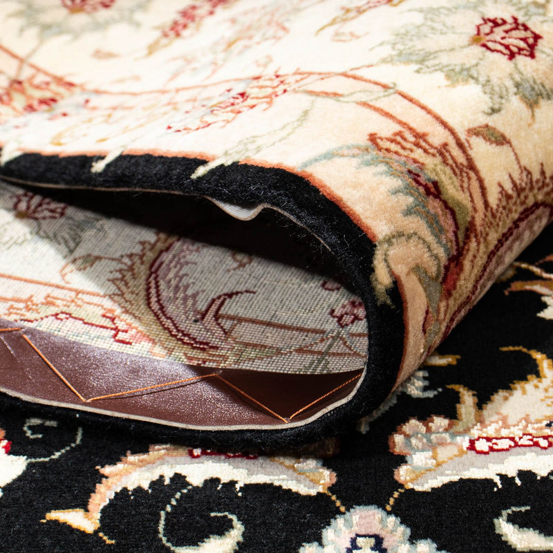 Dywan perski - Tabriz - 213 x 152 cm - ciemnoniebieski