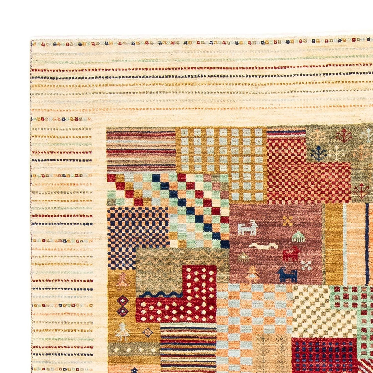 Dywan Gabbeh - Loribaft Perski - 235 x 173 cm - beżowy