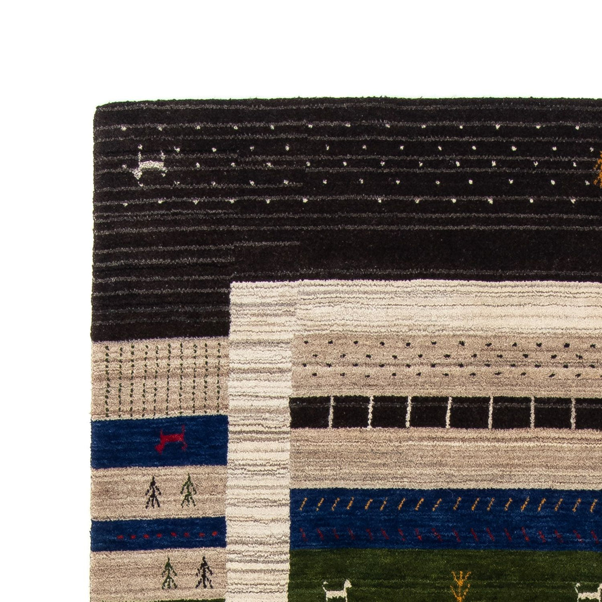 Dywan Gabbeh - Loribaft Perski - 202 x 142 cm - wielokolorowy