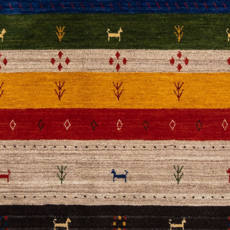 Dywan Gabbeh - Loribaft Perski - 202 x 143 cm - wielokolorowy