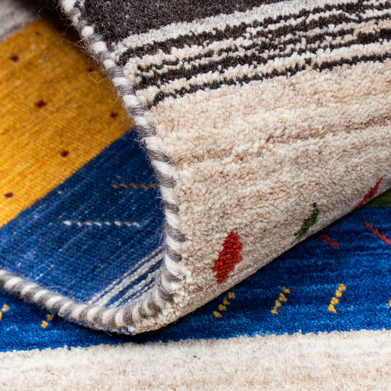 Dywan Gabbeh - Loribaft Perski - 202 x 143 cm - wielokolorowy