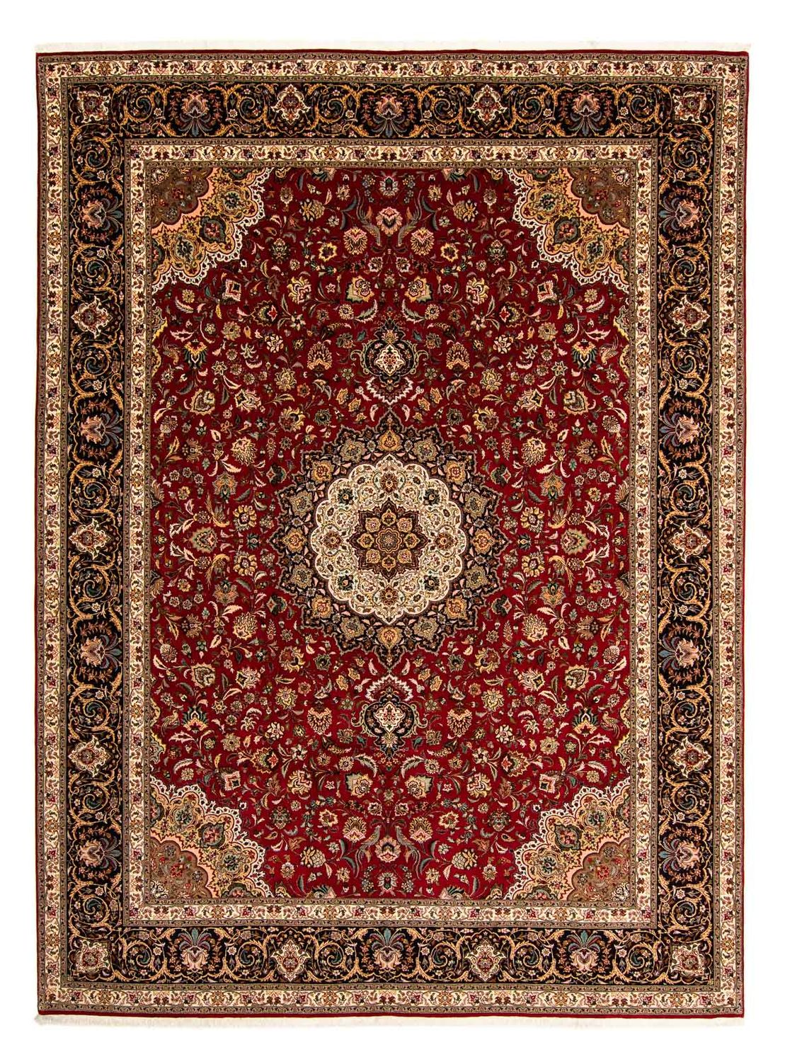 Dywan perski - Tabriz - Królewski - 411 x 304 cm - ciemna czerwień