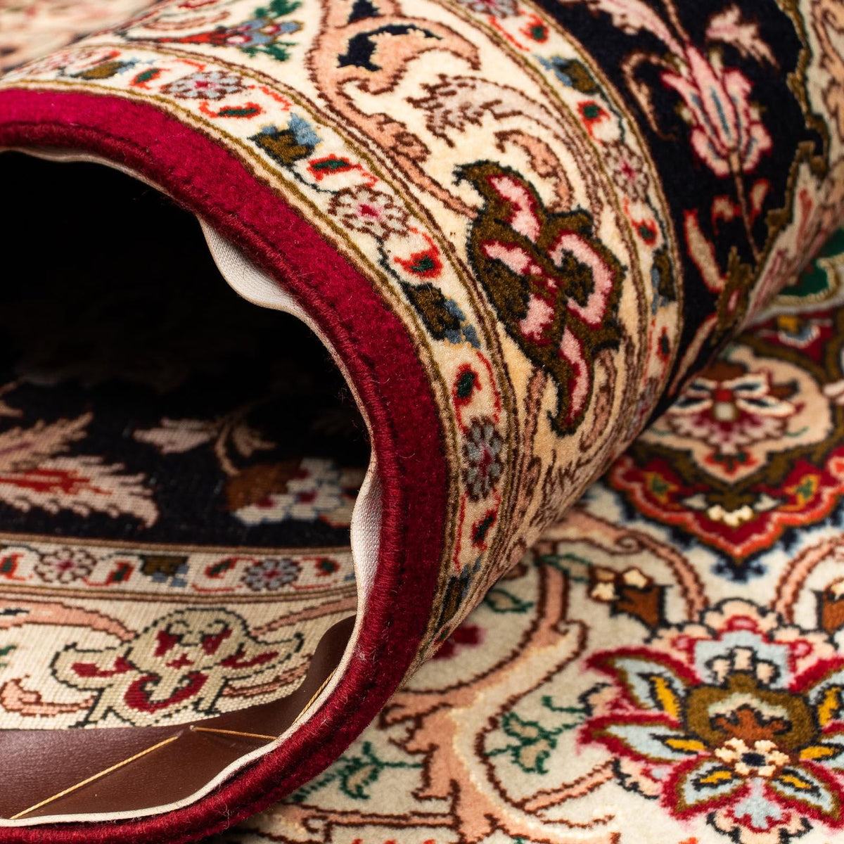 Dywan perski - Tabriz - Królewski - 393 x 298 cm - ciemna czerwień