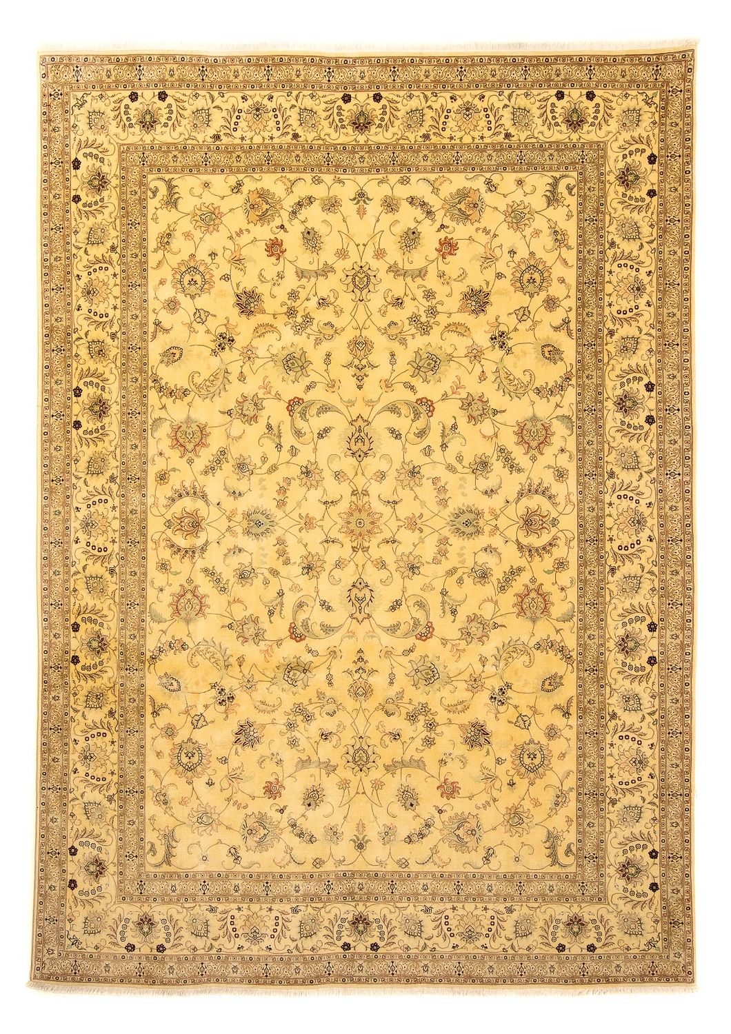 Dywan perski - Tabriz - Królewski - 343 x 248 cm - złoto
