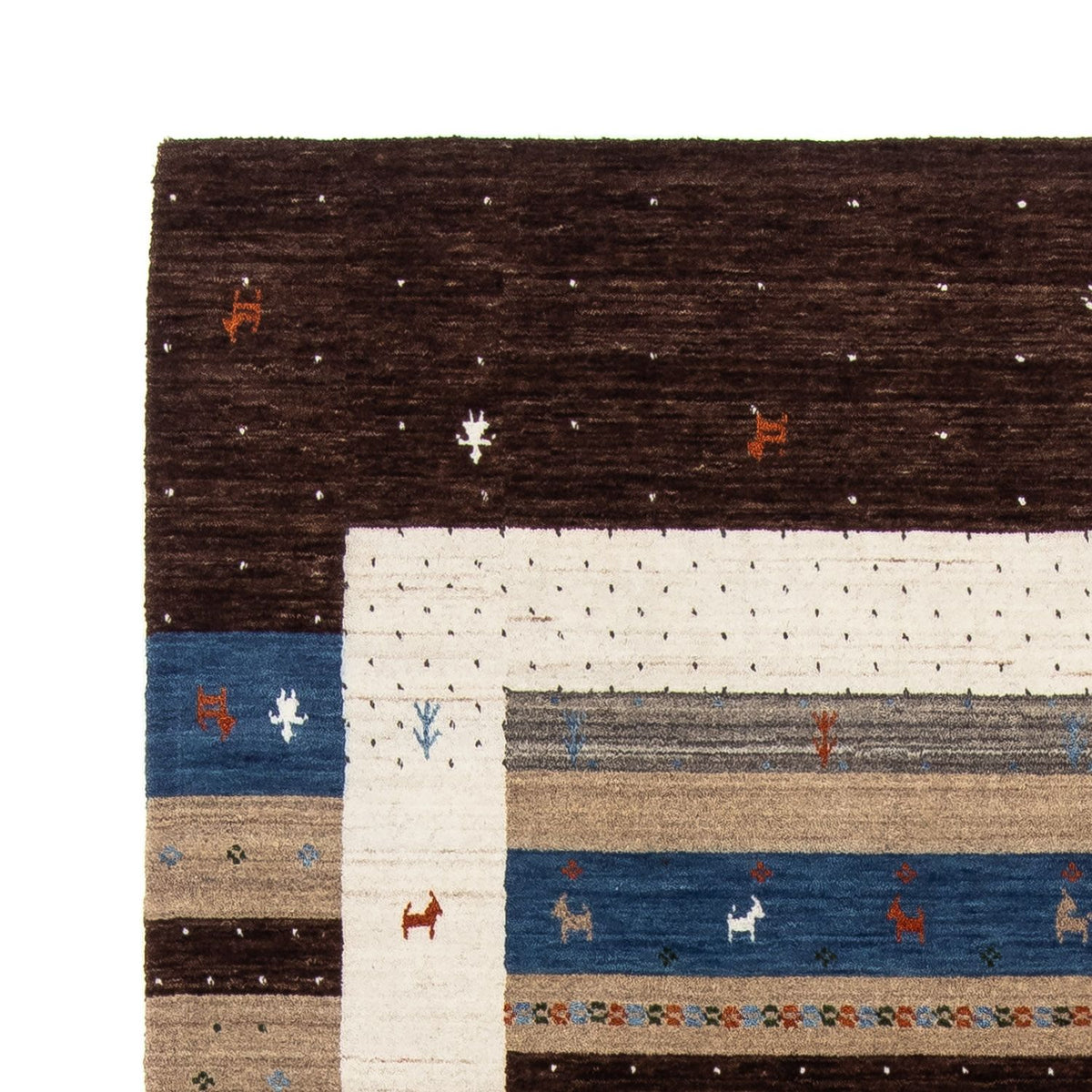 Dywan Gabbeh - Loribaft Perski - 206 x 141 cm - brązowy