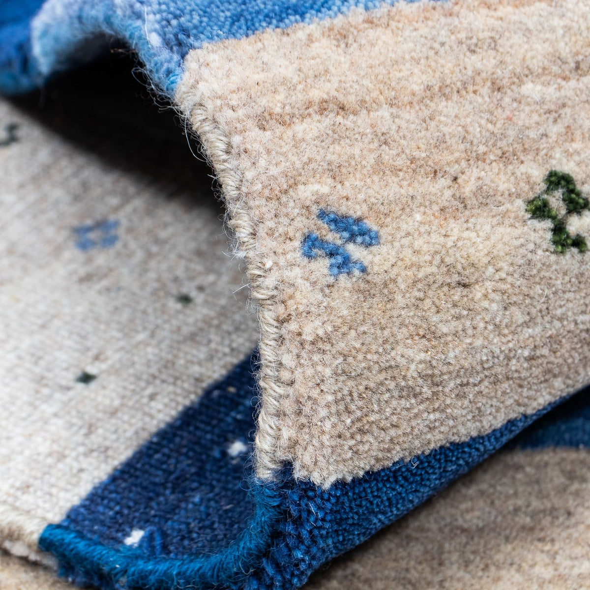 Dywan Gabbeh - Loribaft Perski - 201 x 144 cm - ciemnoniebieski