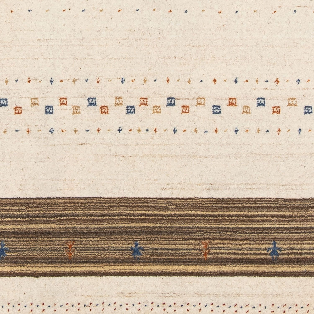 Dywan Gabbeh - Loribaft Perski - 205 x 142 cm - ciemnobrązowy