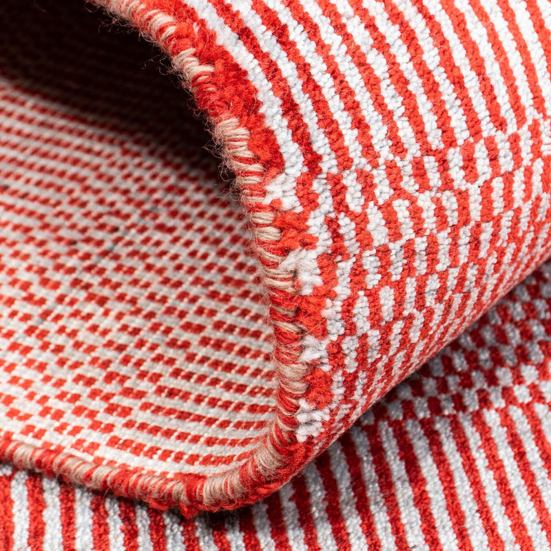 Designerski dywan - 201 x 142 cm - czerwony