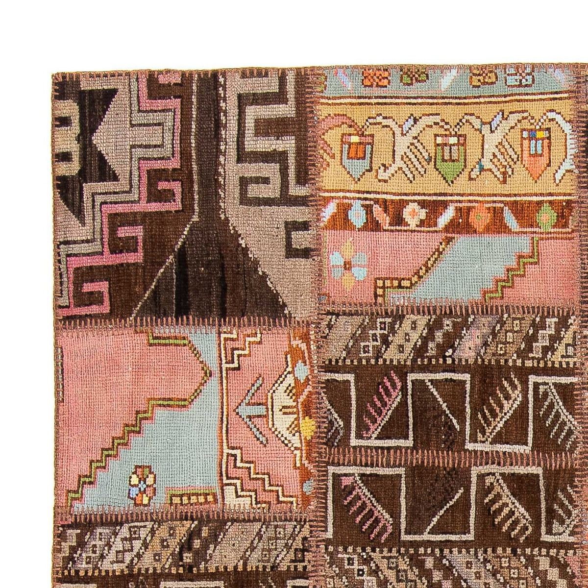 Dywan patchworkowy 173x241cm - Dywan wełniany