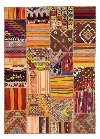 Dywan patchworkowy 169x239cm - Dywan wełniany