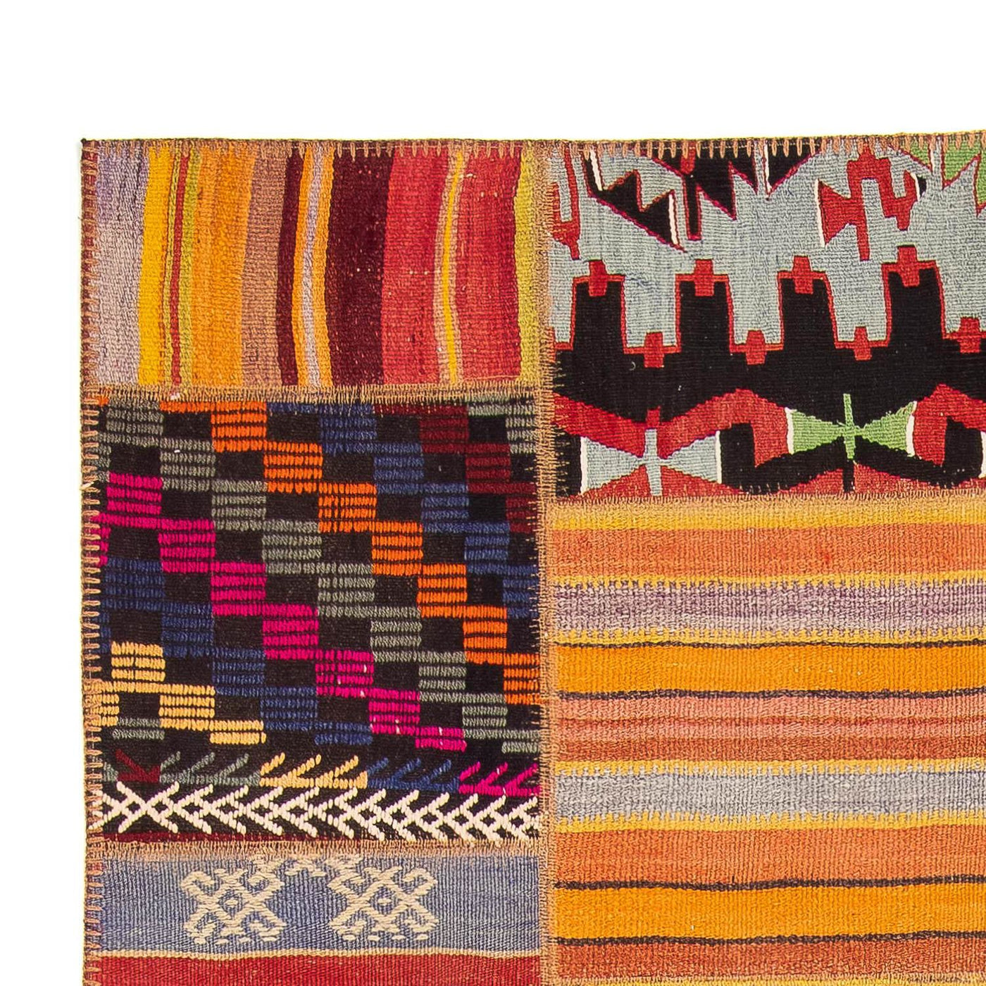 Dywan patchworkowy 239x169cm - Dywan wełniany