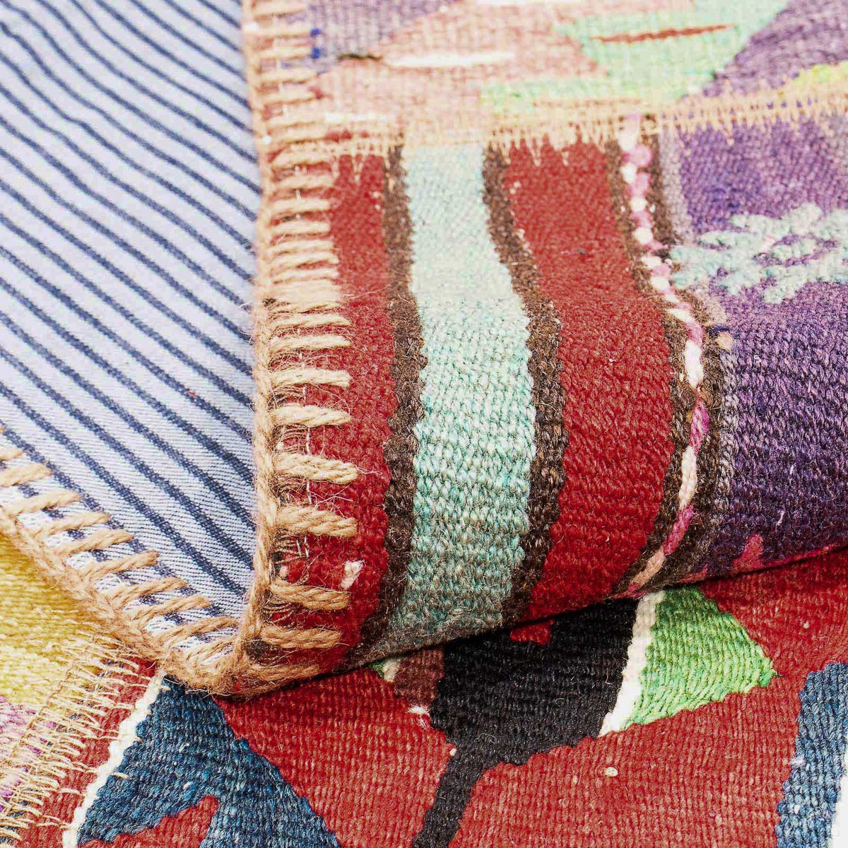 Dywan patchworkowy - 236 x 169 cm - wielokolorowy