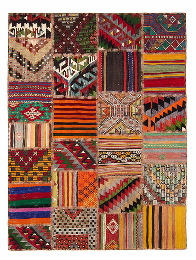 Dywan patchworkowy 168x238cm - Dywan wełniany