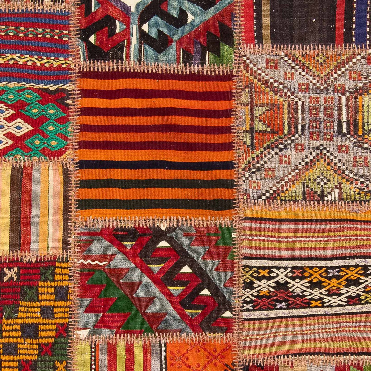 Dywan patchworkowy - 238 x 168 cm - wielokolorowy