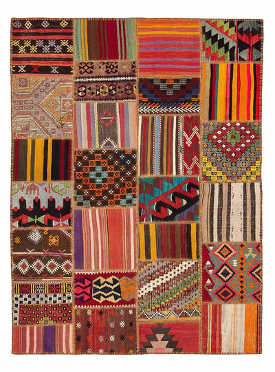 Dywan patchworkowy 168x239cm - Dywan wełniany