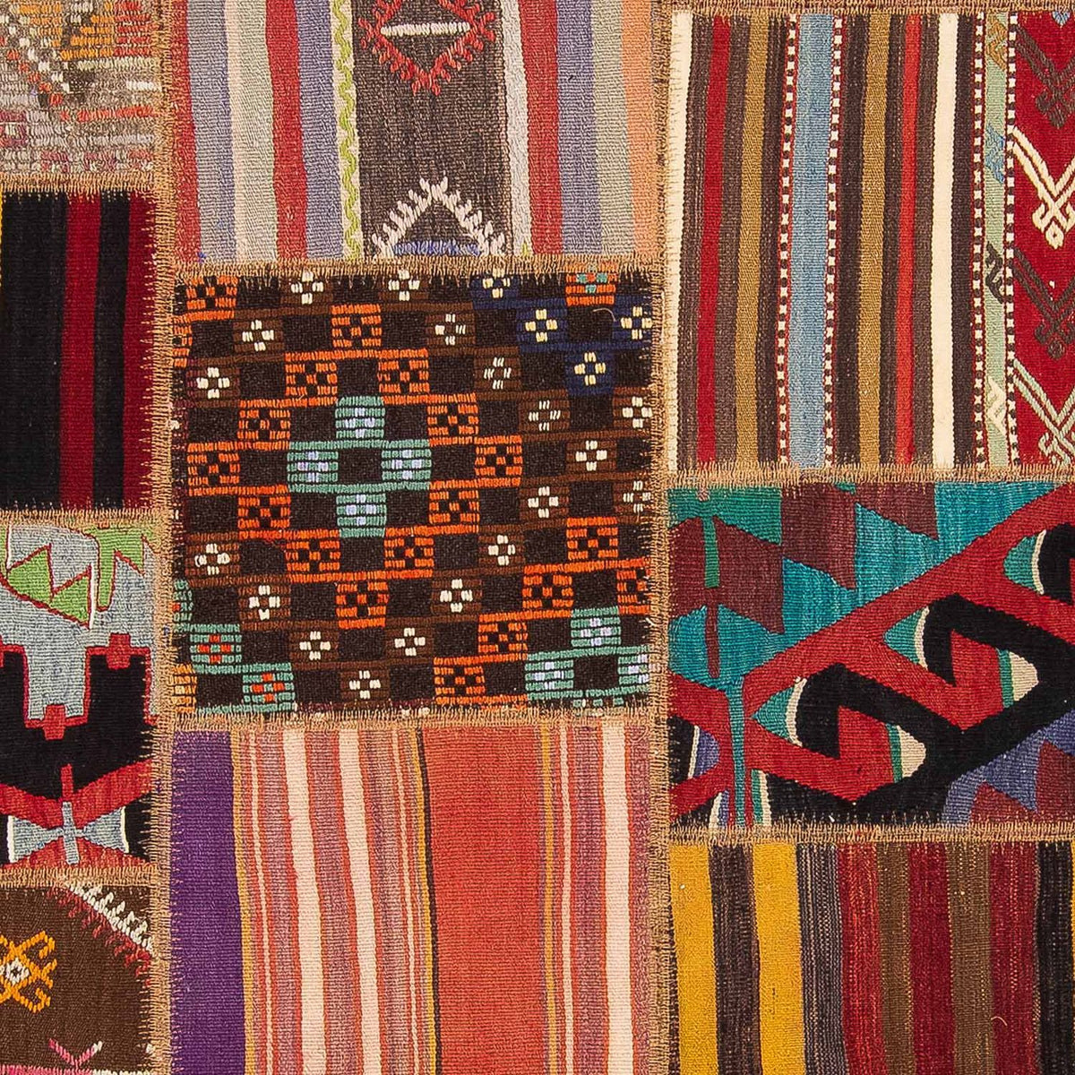 Dywan patchworkowy - 239 x 168 cm - wielokolorowy