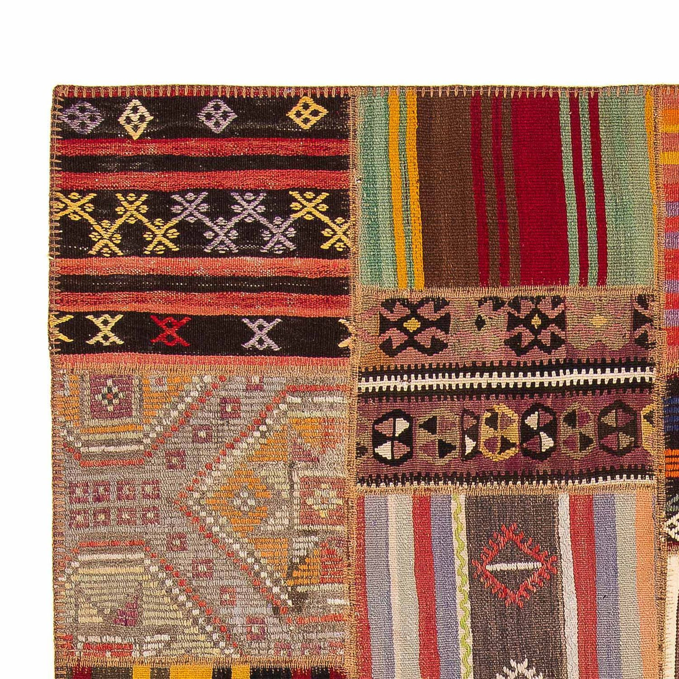 Dywan patchworkowy 239x168cm - Dywan wełniany