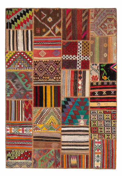 Dywan patchworkowy 170x240cm - Dywan wełniany