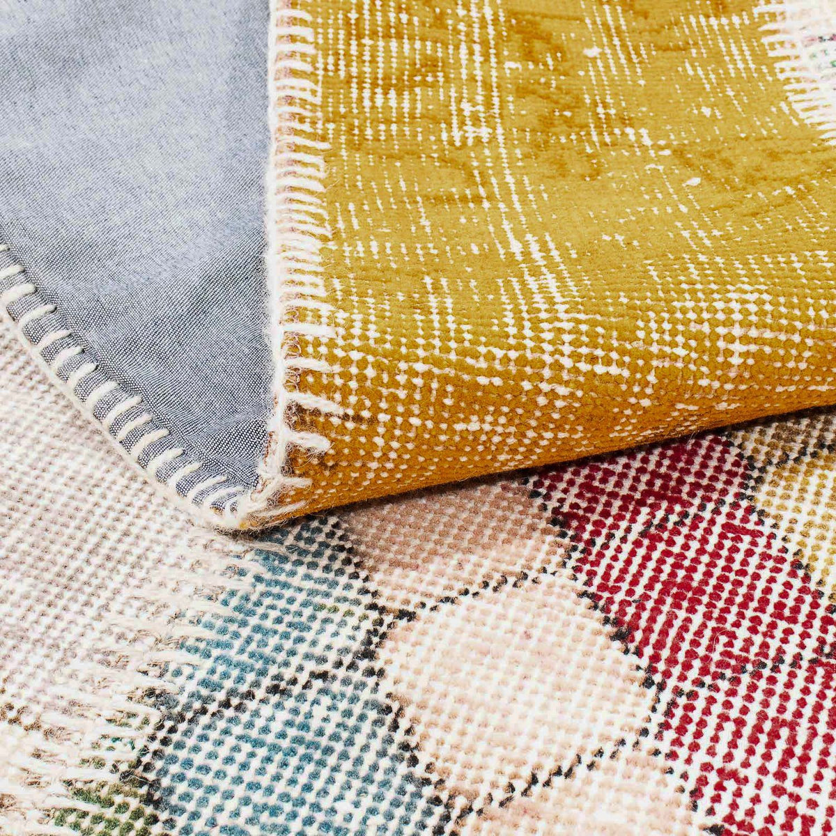 Biegacz Dywan patchworkowy - 202 x 80 cm - wielokolorowy