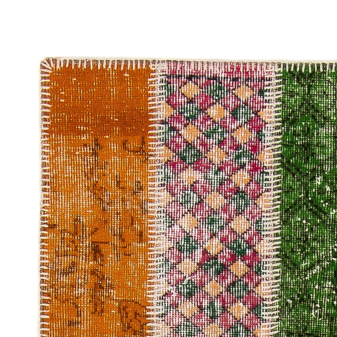 Dywan patchworkowy 203x90cm - Dywan wełniany