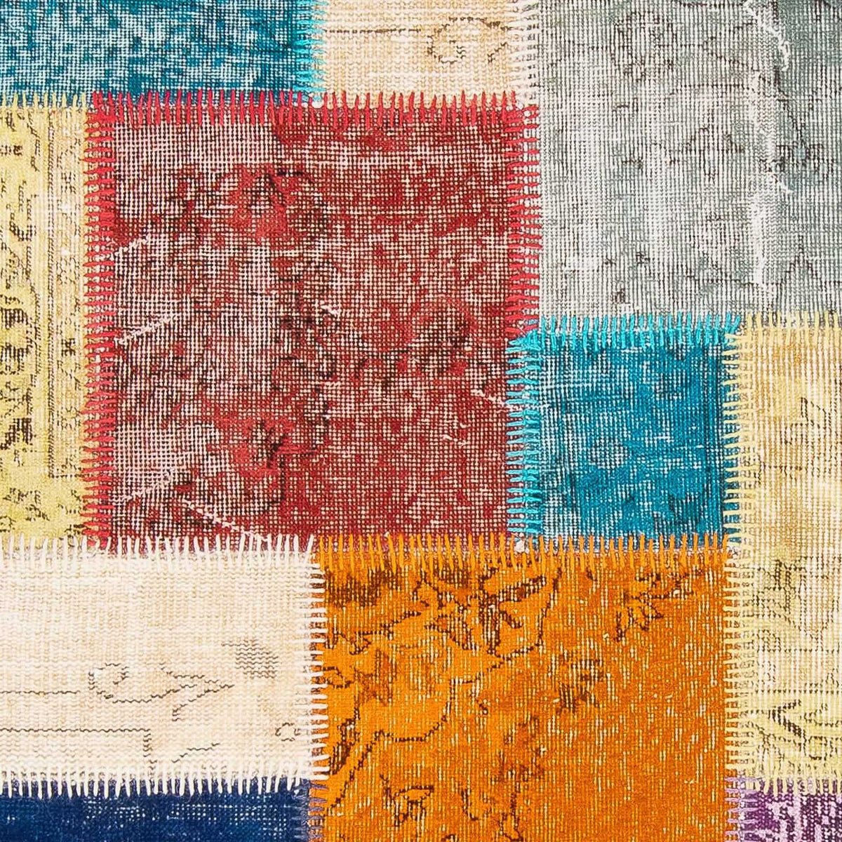 Dywan patchworkowy - 185 x 123 cm - wielokolorowy