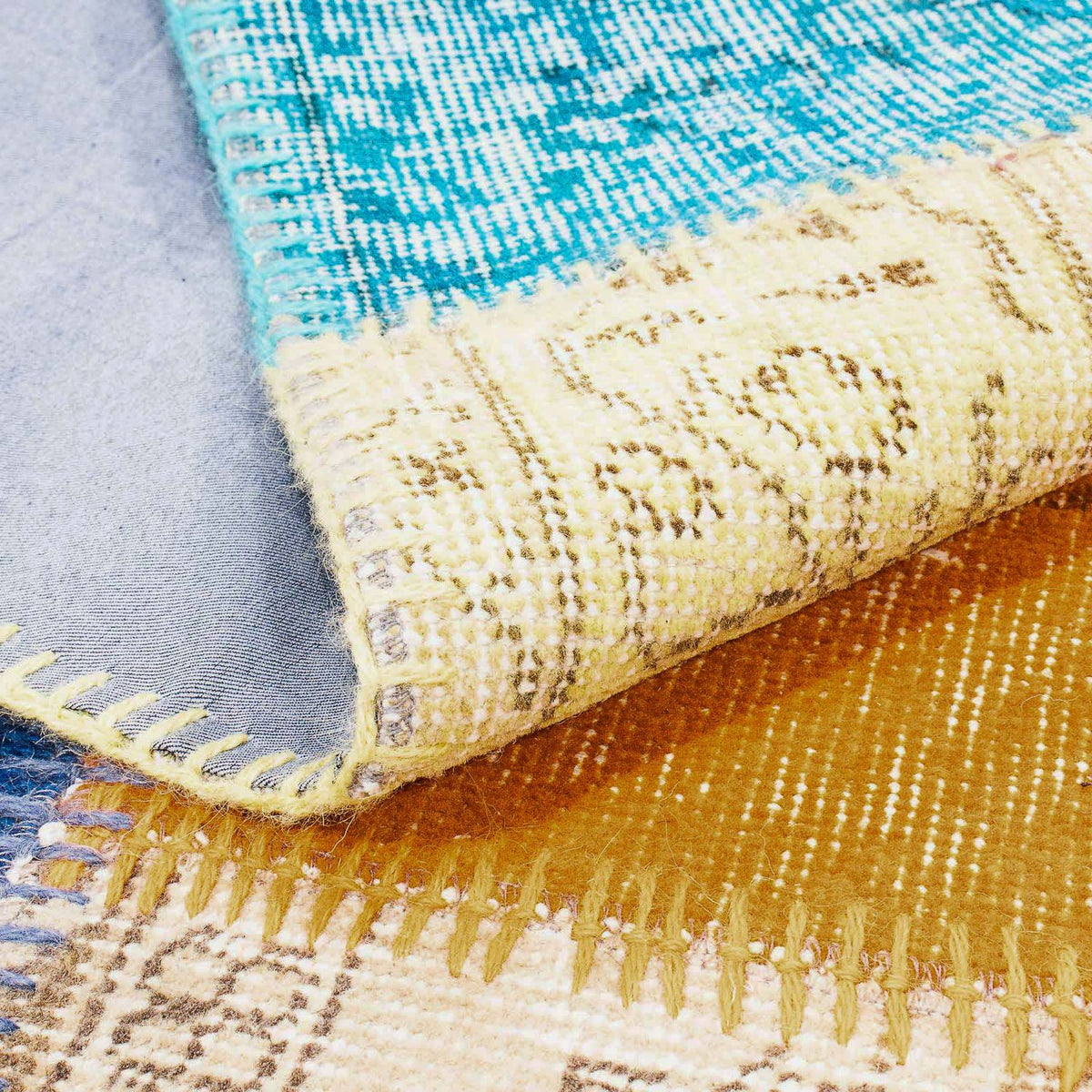 Dywan patchworkowy - 185 x 123 cm - wielokolorowy