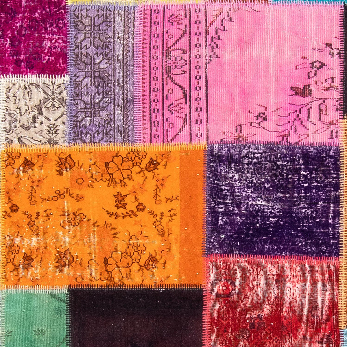 Dywan patchworkowy - 365 x 275 cm - wielokolorowy