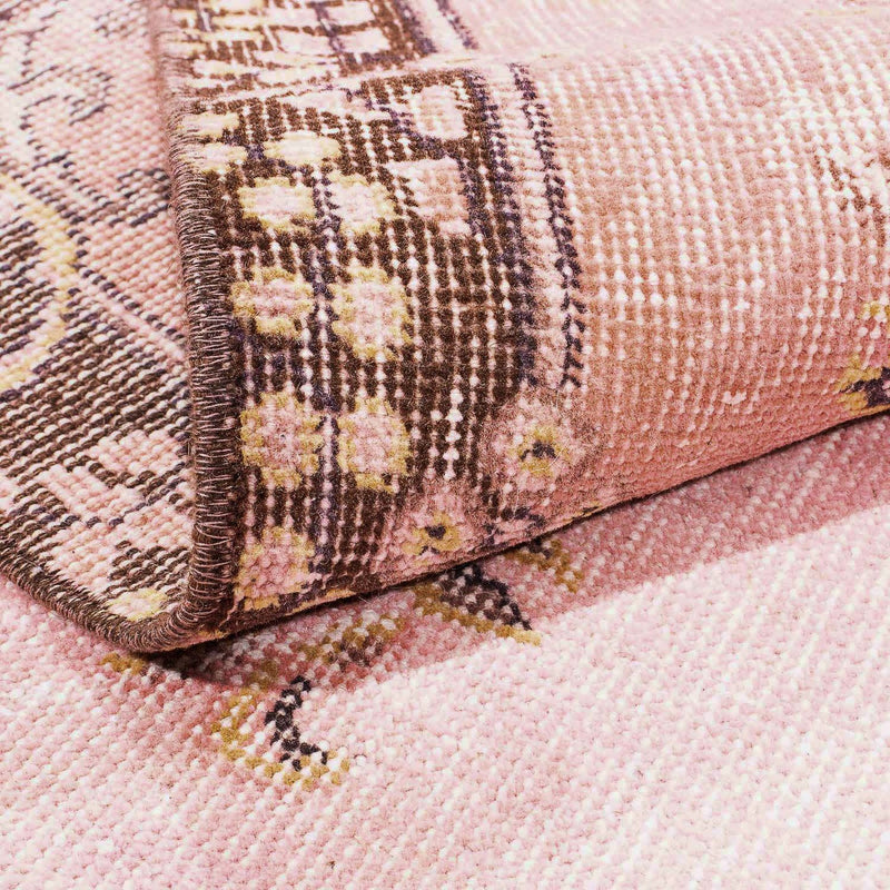 Biegacz Dywan Vintage - 210 x 114 cm - różowy