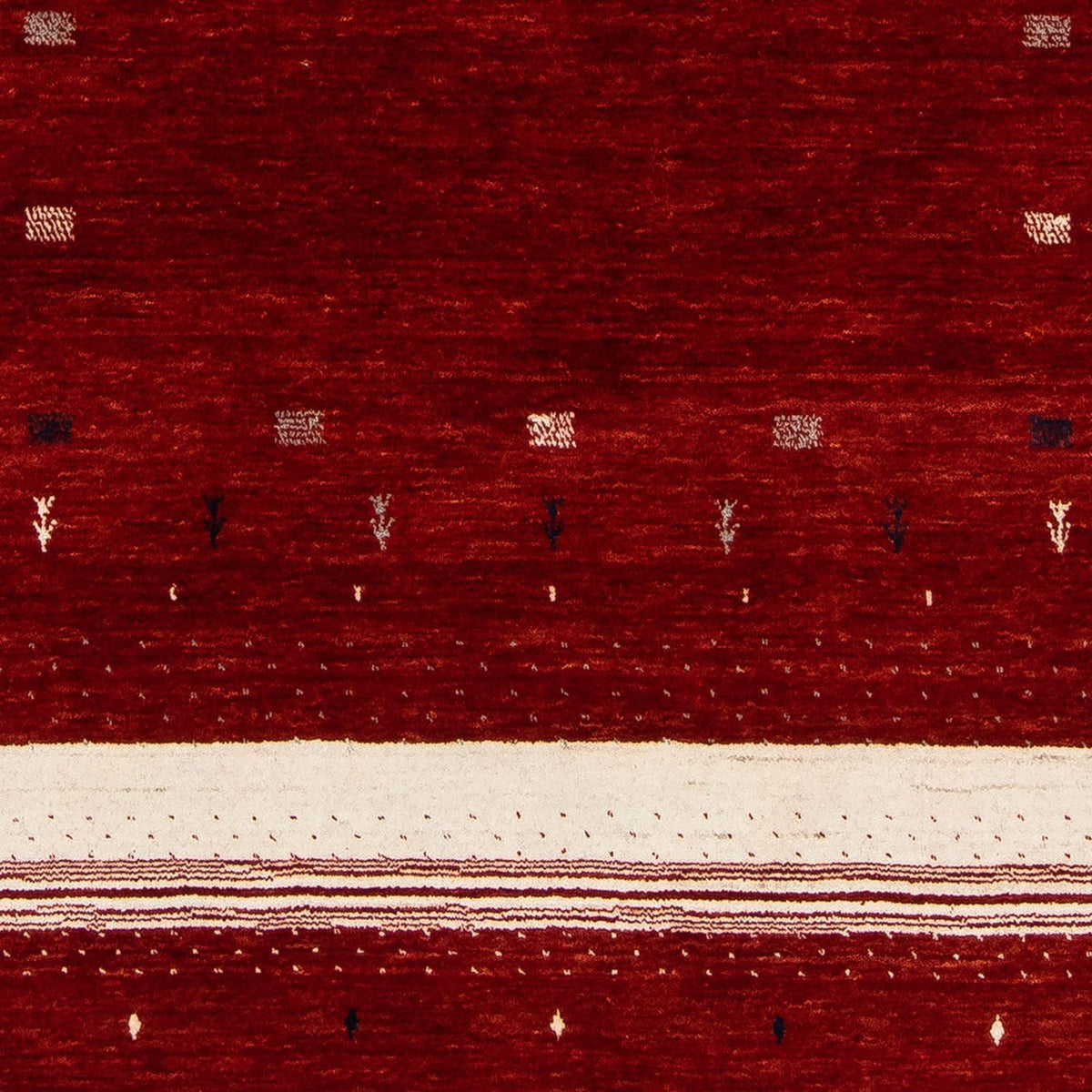 Dywan Gabbeh - Loribaft Perski - 204 x 140 cm - czerwony