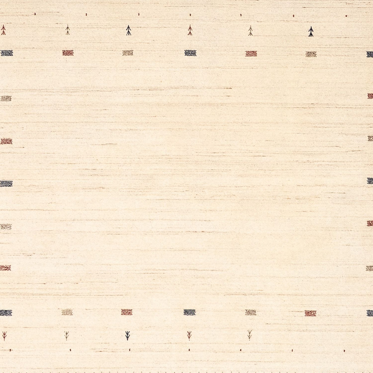 Dywan Gabbeh - Loribaft Perski kwadratowy  - 255 x 255 cm - beżowy