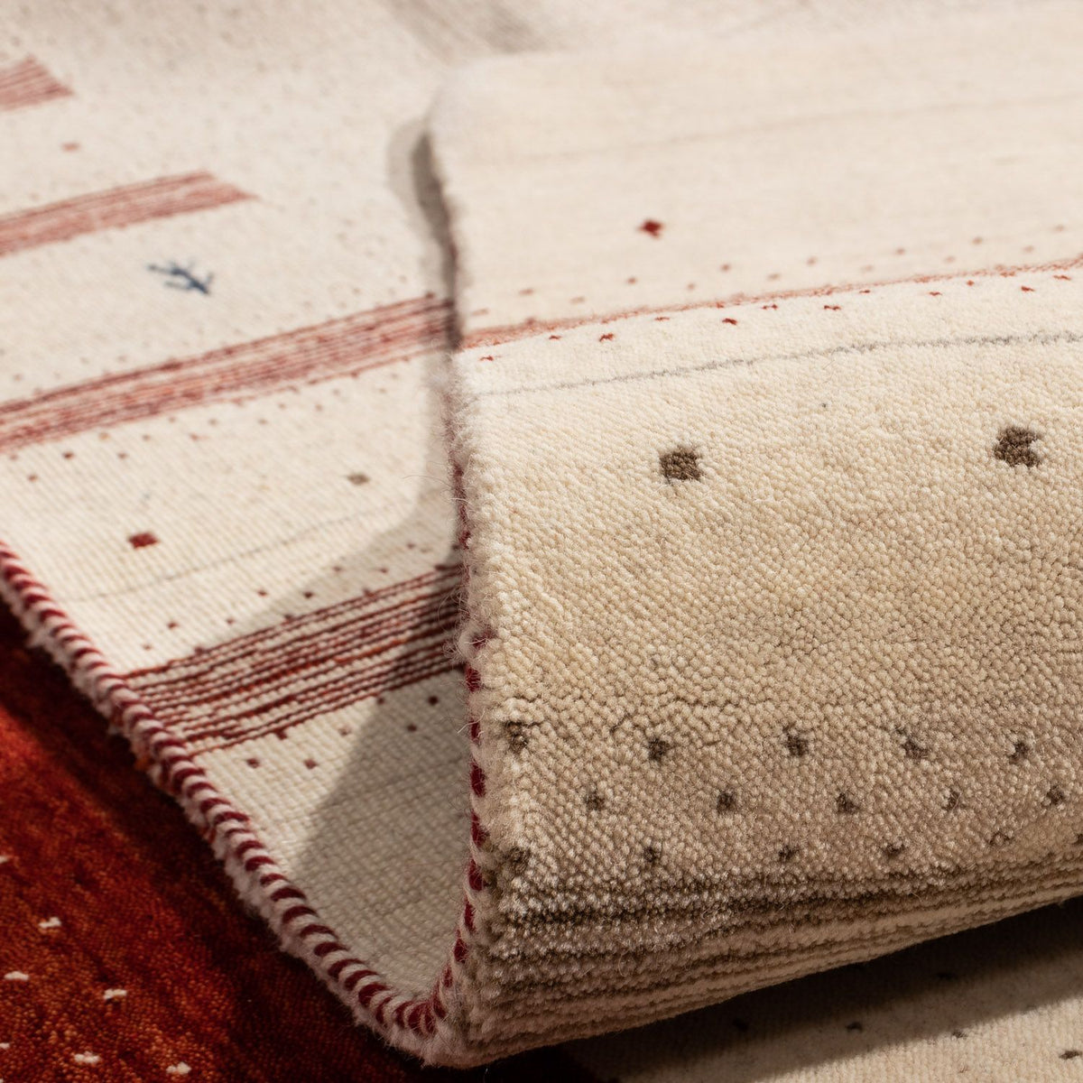 Dywan Gabbeh - Loribaft Perski kwadratowy  - 255 x 255 cm - beżowy