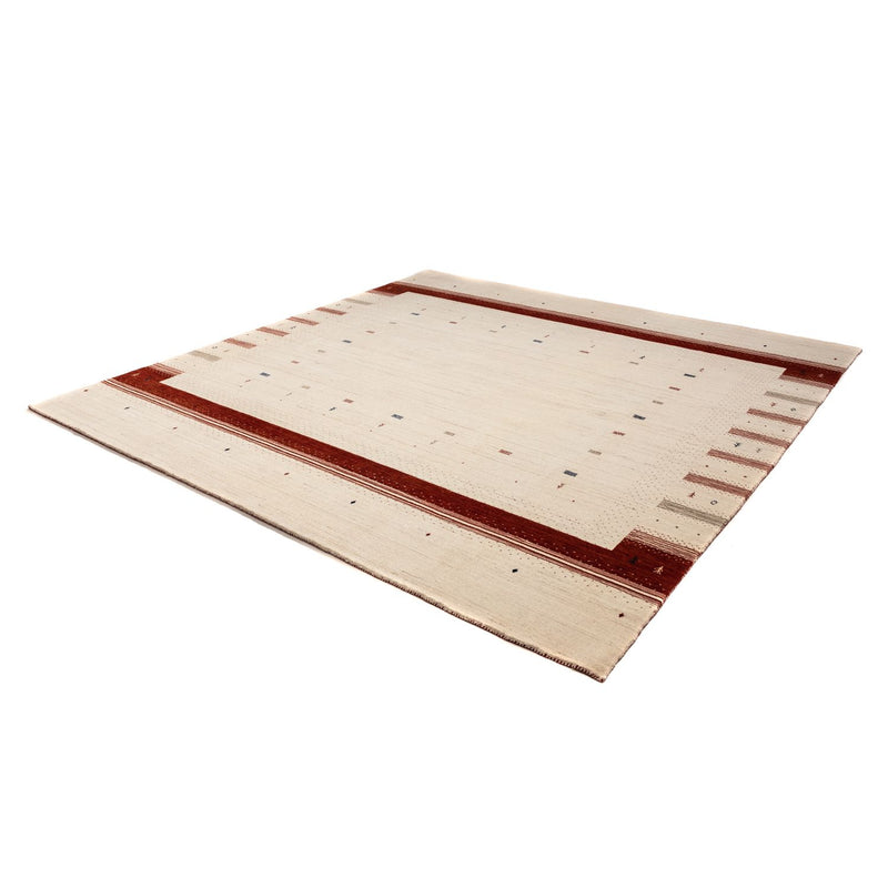 Dywan Gabbeh - Loribaft Perski kwadratowy  - 255 x 255 cm - beżowy