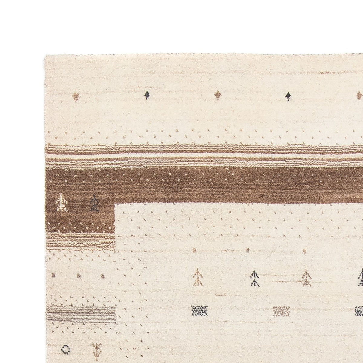 Dywan Gabbeh - Loribaft Perski - 201 x 144 cm - beżowy