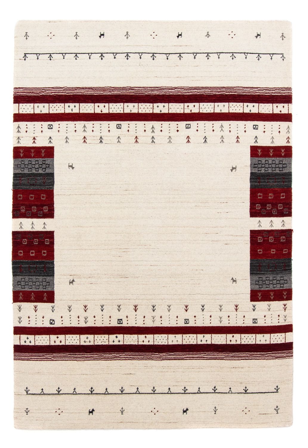 Dywan Gabbeh - Loribaft Perski - 201 x 140 cm - beżowy