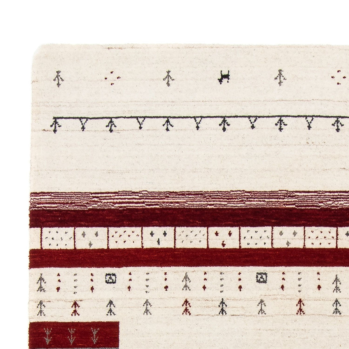 Dywan Gabbeh - Loribaft Perski - 201 x 140 cm - beżowy