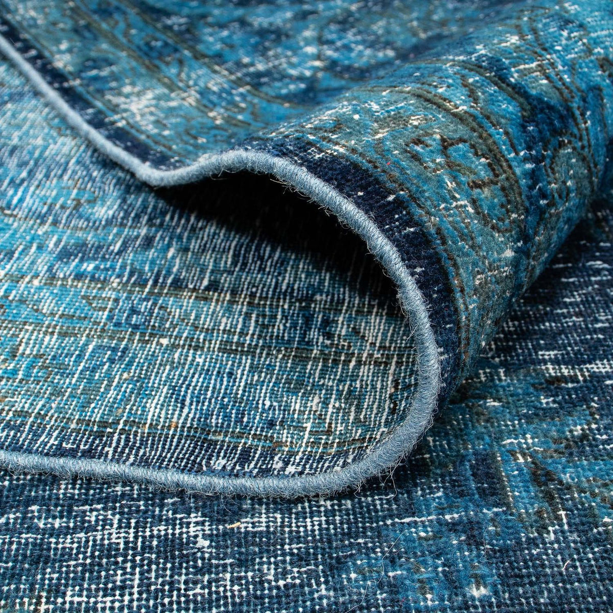 Dywan Vintage - 384 x 293 cm - ciemnoniebieski