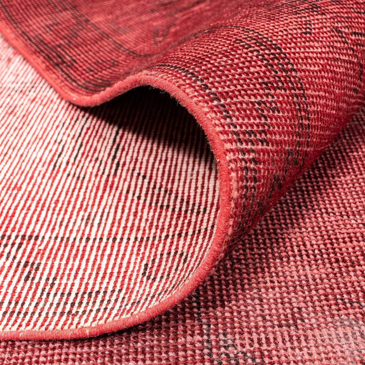 Designerski dywan - 210 x 156 cm - ciemna czerwień