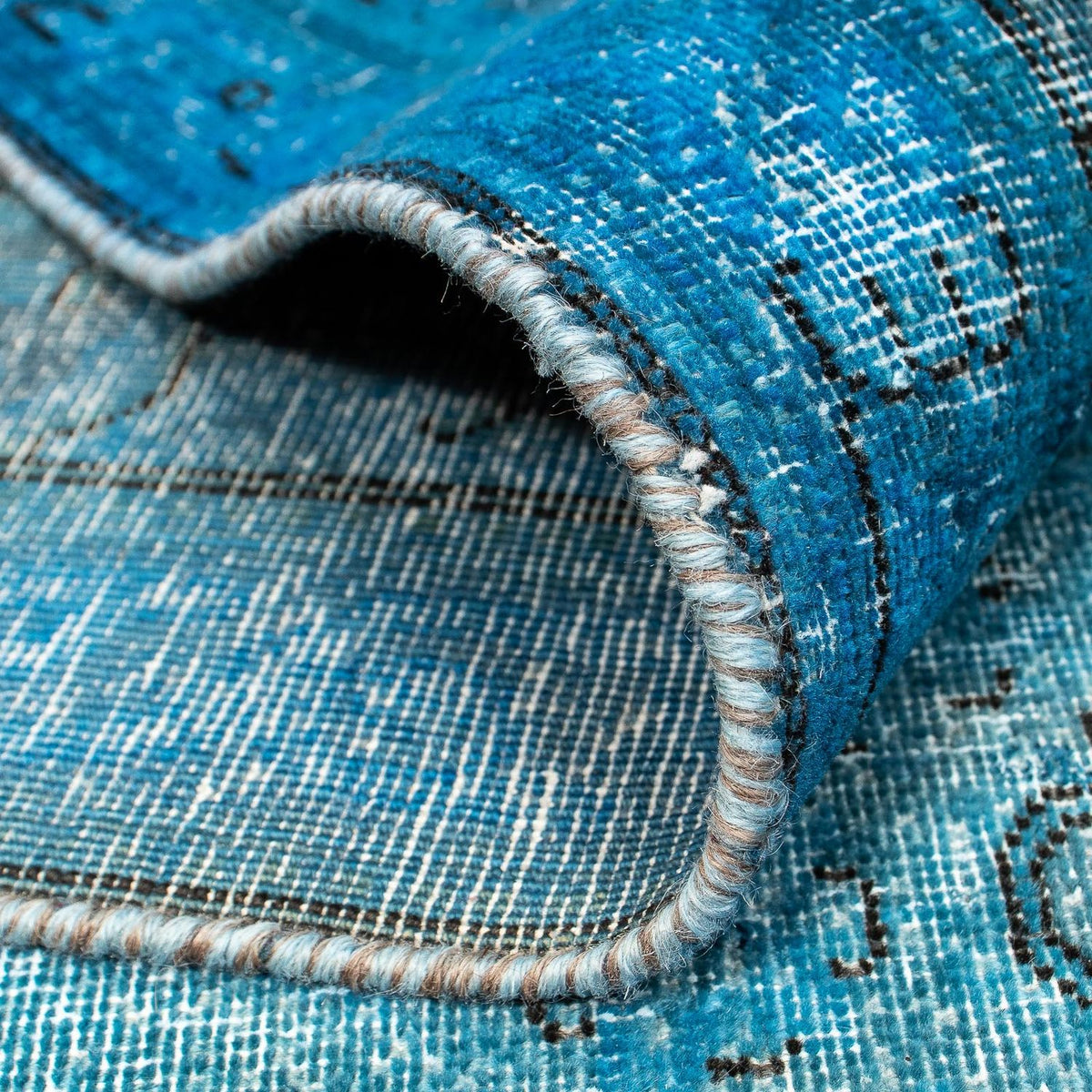 Dywan Vintage - 404 x 290 cm - ciemnoniebieski